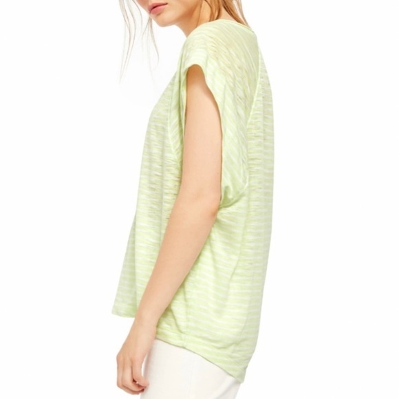 NWT Free People Halo Cap Sleeve Oversized Stripe T - Picture 2 of 5